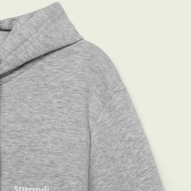 Bluza męska rozpinana streetwear z kapturem Sprandi SS21-BLM005 XL Szara (5903698656250) - obraz 9