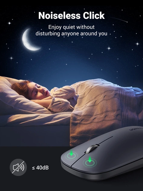 Mysz Ugreen MU001 Portable Wireless Gray (6957303893737) - obraz 4