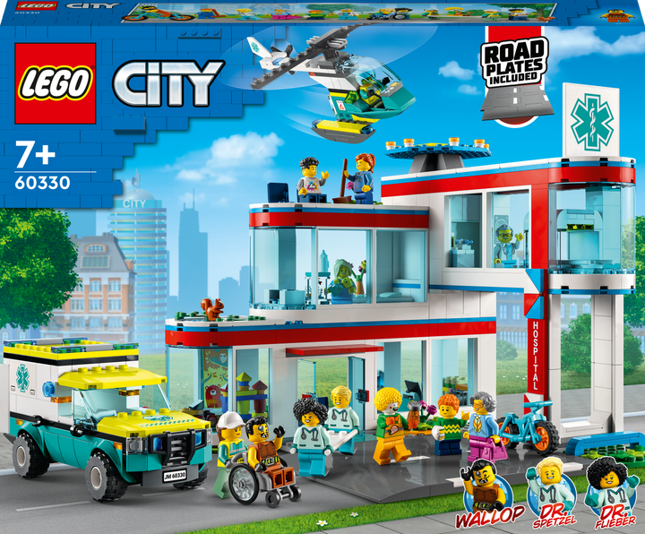 Zestaw klocków LEGO City Szpital 816 elementów (60330) - obraz 1