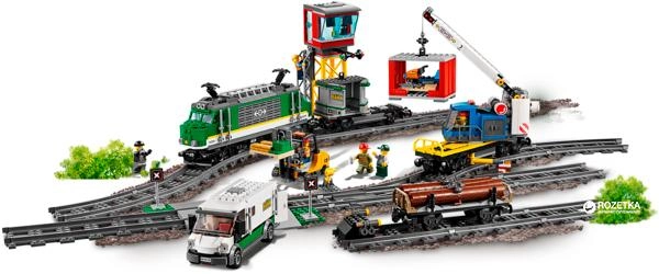 Zestaw klocków LEGO City Pociąg towarowy 1226 elementów (60198) - obraz 2