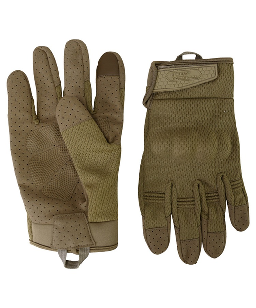 Тактичні військові рукавички KOMBAT UK захисні рукавиці XL койот (SK-kb-rtg-coy-xl) - зображення 2