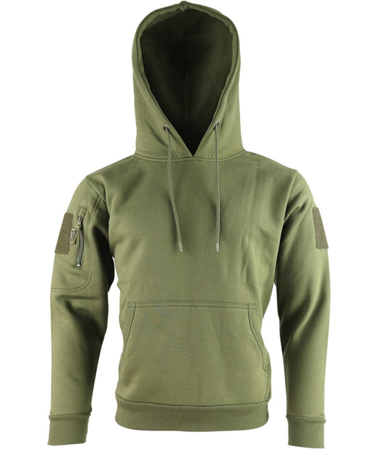 Кофта худі військова тактична KOMBAT UK чоловіча з липучками під шеврони Tactical Hoodie оливковий M (SK-kb-th-olgr-m) - зображення 2