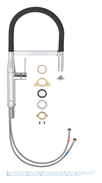 Змішувач для кухні з гнучким виливом Grohe Essence New (30294000) - изображение 10