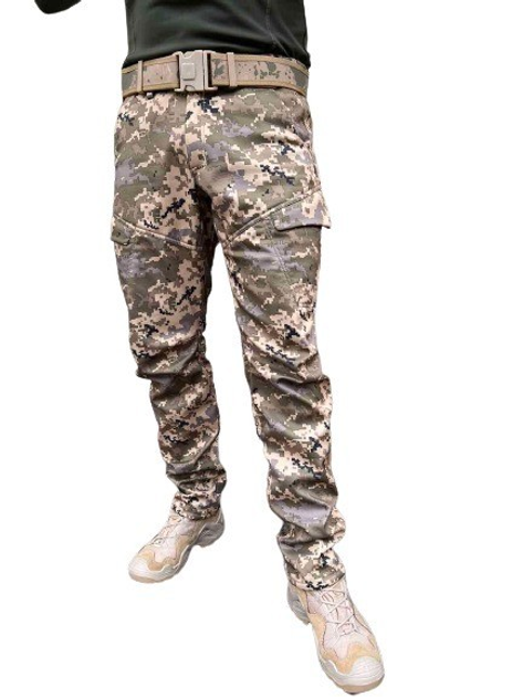 Тёплые военные штаны, пиксель Softshell (софтшел), розмір 56 - изображение 1