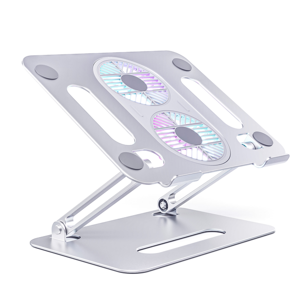 Підставка для ноутбука VHG P43 складана з вентилятором Folding Laptop Stand Silver - зображення 2