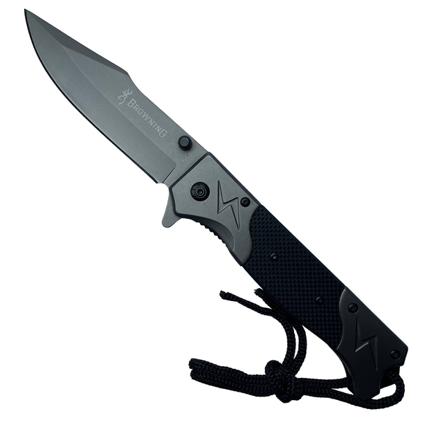 Тактический складной нож Browning FA45 черный полуавтоматический выкидной нож - изображение 1