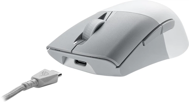 Миша Asus ROG Keris Aimpoint Bluetooth/Wireless White (90MP02V0-BMUA10) - зображення 5