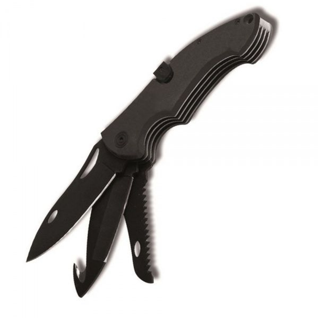 Ніж MIL-TEC Pocket Knife With Lock Black - зображення 1