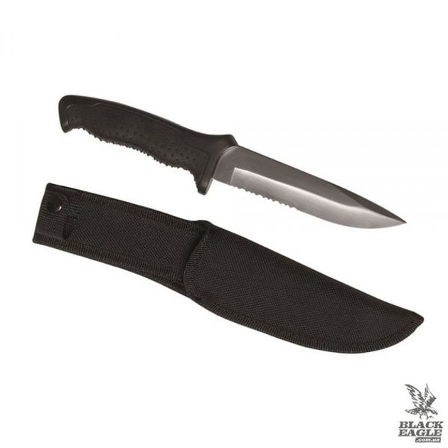 Ніж MIL-TEC Hunting Knife Polished With Rubber Handle - зображення 1