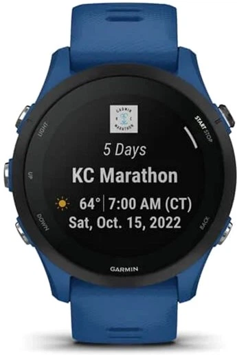 Смарт-годинник Garmin Forerunner 255 Basic 46 mm Tidal Blue (010-02641-11) - зображення 5