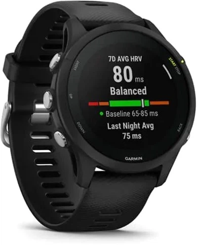 Smartwatch Garmin Forerunner 255 Music 46 mm Czarny (010-02641-30) - obraz 2