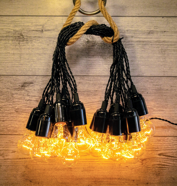 Гірлянда вулична RETRO LAMPA з вологозахистом 20 метрів 41 лампочка 25 ...