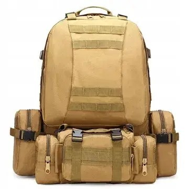 Тактический рюкзак 4 в 1 COYOT + 3 Карабина - изображение 2