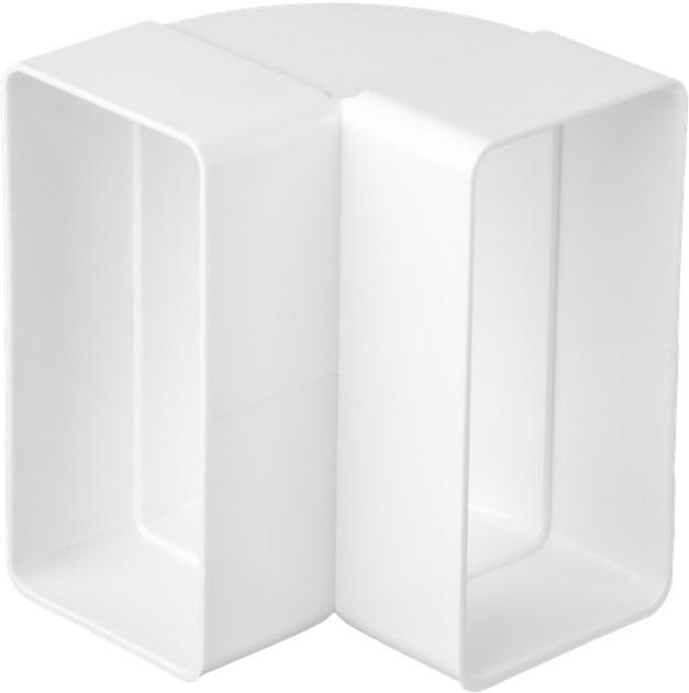 Колено соединительное Airroxy прямоугольное вертикальное 110х55 мм угол ...