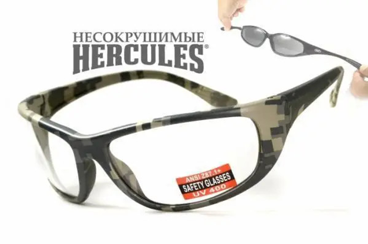 Окуляри балістичні Global Vision Hercules-6 Digital Camo Clear - зображення 1