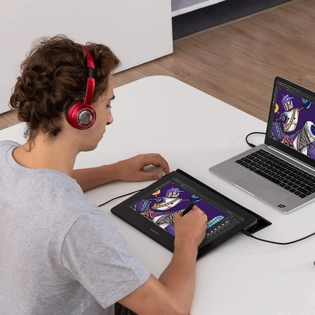 Графічний дисплей 13,3" Gaomon PD1320 для малювання 8192 чутливість пера, 5080 LPI - Фото 7 Графічний дисплей 13,3" Gaomon PD1320 для малювання 8192 чутливість пера, 5080 LPI - зображення 7