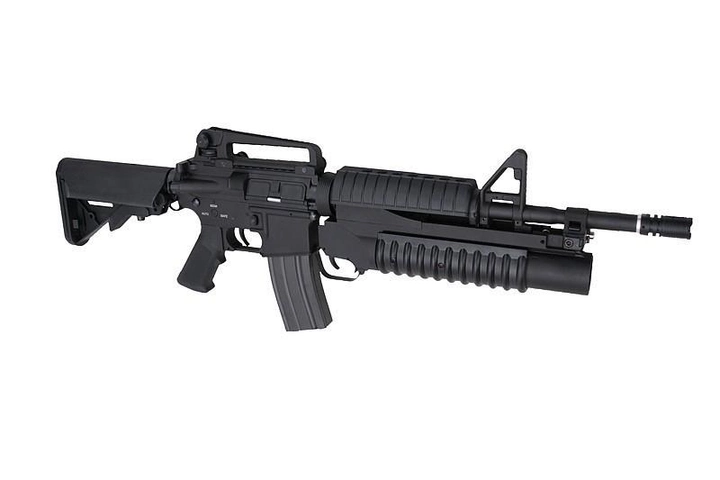 Штурмова страйкбольна гвинтівка з підствольним гранатометом Specna Arms M4 SA-G01 Black - зображення 2