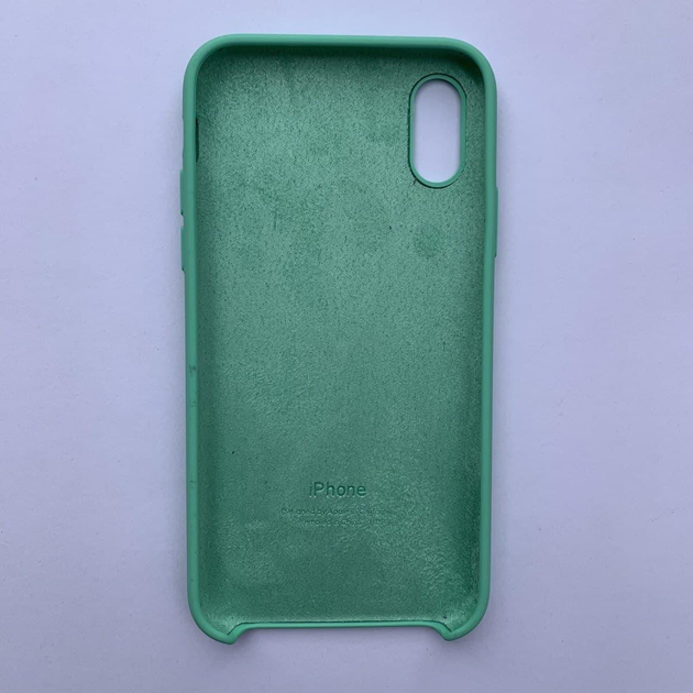 Чехол накладка Silicone Case для Apple Iphone X Iphone Xs Spearmint фото отзывы 6728