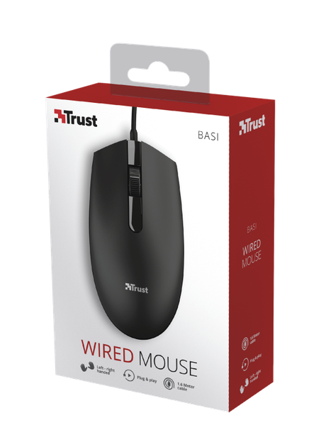 Миша комп'ютерна Trust Basi Wired Mouse дротова Trust Basi Wired Mouse - зображення 4