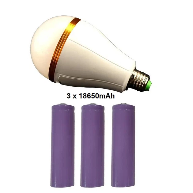 Лампа светодиодная аккумуляторная VHG Y3933 20Вт 6500K 220В 3x18650mAh Three Battery Emergency Bulb - Фото 2 Лампа светодиодная аккумуляторная VHG Y3933 20Вт 6500K 220В 3x18650mAh Three Battery Emergency Bulb - изображение 2
