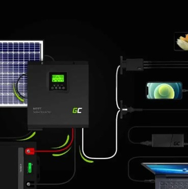 Солнечный инвертор Off Grid с MPPT 1000W 12v/230v переменного тока, функция ИБП, синус, Green Cell - изображение 2