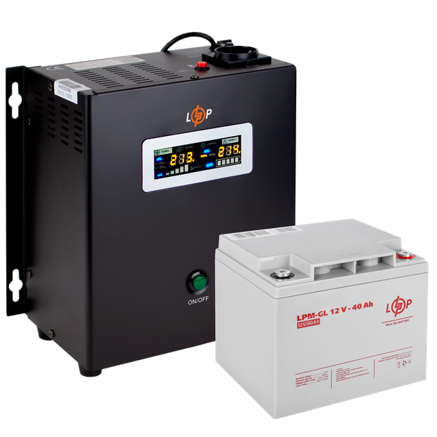 Комплект резервного питания для котла LP (LogicPower) ИБП + гелевая батарея (UPS W500 + АКБ GL 520W) - изображение 2