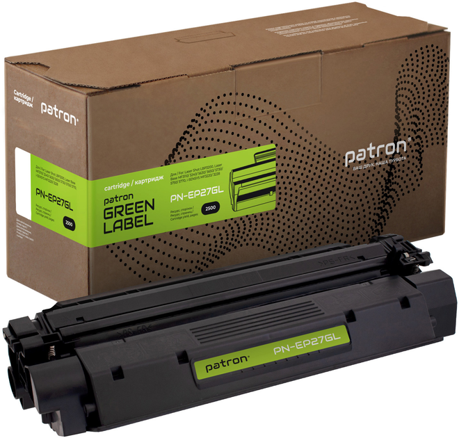Картридж Patron Green Label совместимый аналог Canon EP-27 Black (PN ...