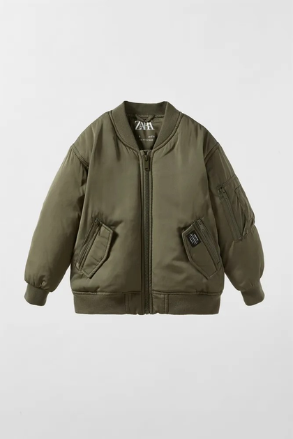 Куртка бомбер для мальчика демисезонная 8618 ZARA 134 см Хаки 64021 ...