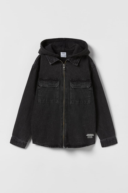 Джинсовая куртка для мальчика 8596 ZARA 116 см Черный 64376 от продавца ...
