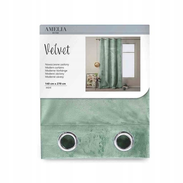 Штора блек-аут на люверсах AmeliaHome Velvet 140 х 270 см (69773) - зображення 4