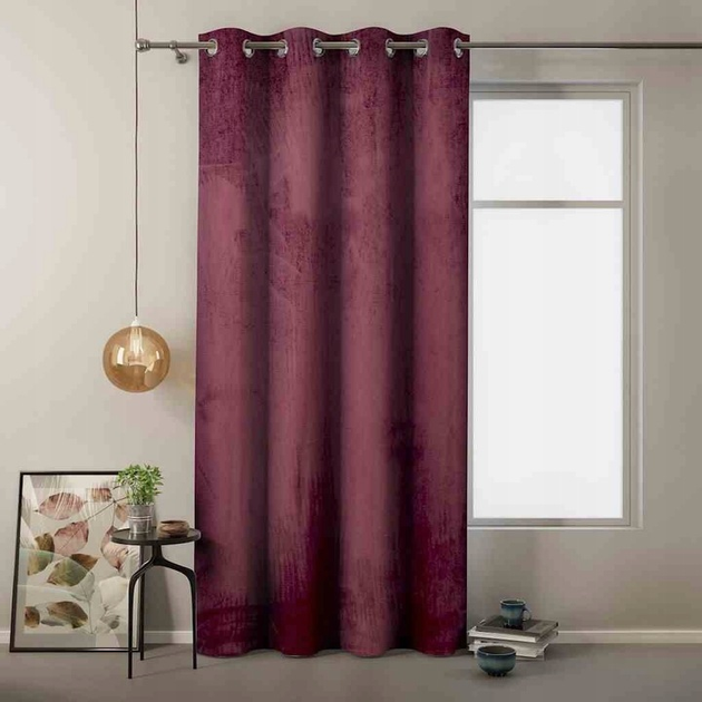Штора блек-аут на люверсах AmeliaHome Velvet 140 х 270 см (13050715639) бордовий - Фото 2 Штора блек-аут на люверсах AmeliaHome Velvet 140 х 270 см (13050715639) бордовий - изображение 2