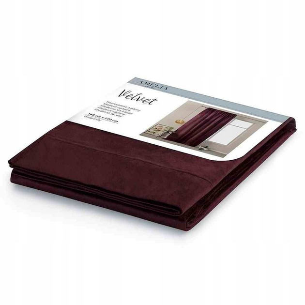 Штора блек-аут AmeliaHome Velvet 140 х 270 см (13050717537) бордовий - изображение 3