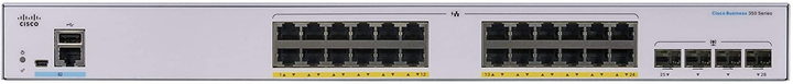 Комутатор Cisco CBS350-24P-4X-EU - зображення 1