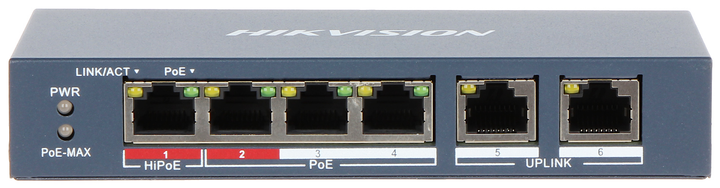 Switch Hikvision DS-3E0106HP-E - obraz 3