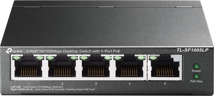 Przełącznik PoE TP-LINK TL-SF1005LP - obraz 1