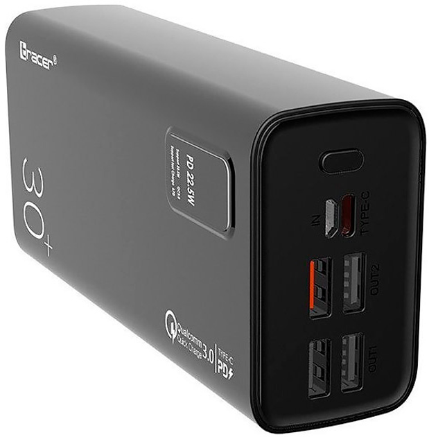 Powerbank Tracer Modi 30000 mAh Black (TRABAT47062) - obraz 2