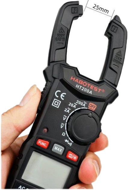 Miernik cęgowy HABOTEST AC600V/200A, DC600V (HT200A) - obraz 3