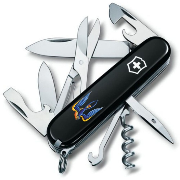 Складной нож Victorinox CLIMBER UKRAINE Трезубец-Ласточка 1.3703.3_T1230u - изображение 1