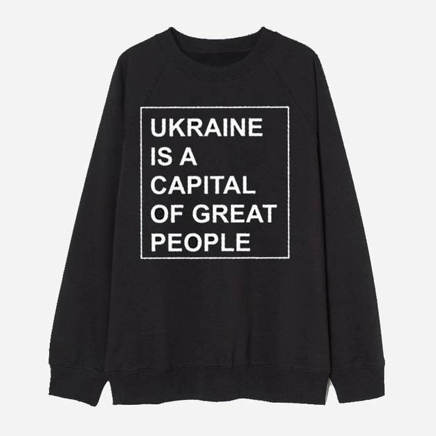 Акція на Світшот Love&Live Ukraine is a capital of great people LLP01627 XXL Чорний від Rozetka