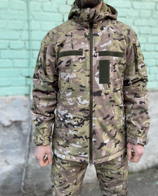 Куртка військова тактична демісезонна Софт Шелл Мультикам 44-46 - зображення 1