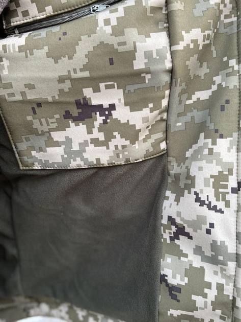 Куртка військова тактична демісезонна Софт Шелл Піксель 44-46 - зображення 2