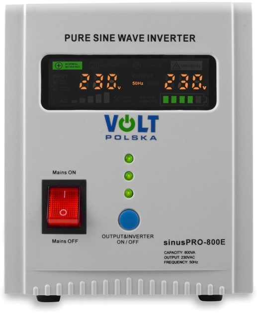 UPS Volt Polska SINUS PRO 800 E 12/230V 500/800W (3SP080012E) - obraz 4
