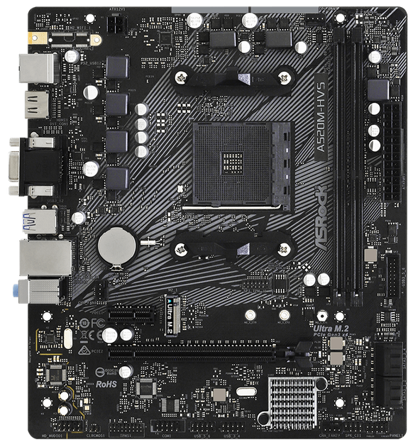 Płyta główna ASRock A520M-HVS (sAM4, AMD A520, PCI-Ex16) - obraz 1