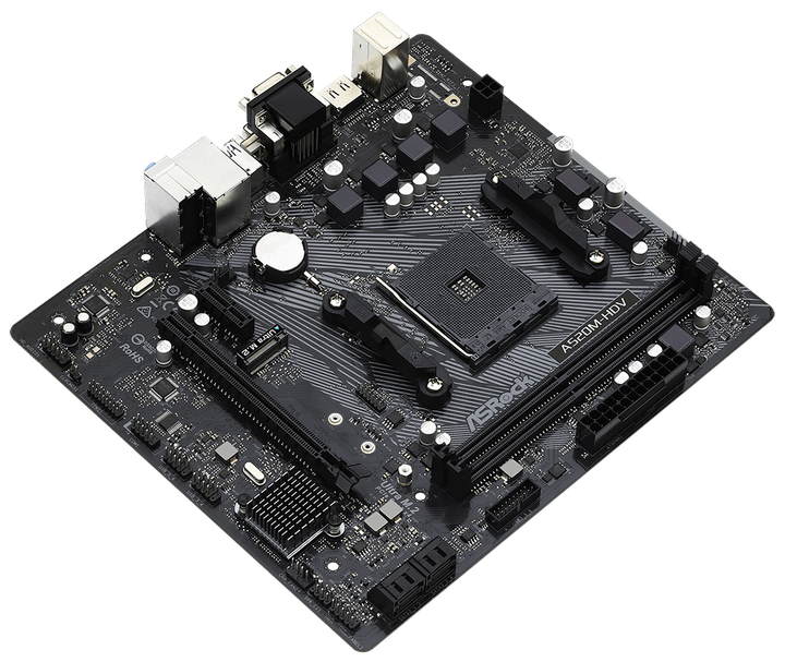 Płyta główna ASRock A520M-HDV (sAM4, AMD A520, PCI-Ex16) - obraz 2