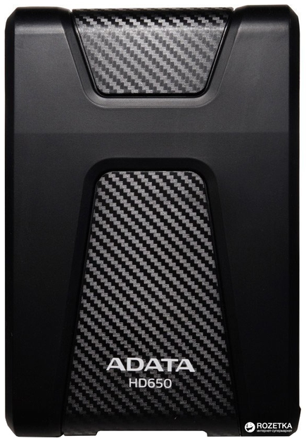 Жорсткий диск ADATA DashDrive Durable HD650 2TB AHD650-2TU31-CBK 2.5" USB 3.1 External Black - зображення 1