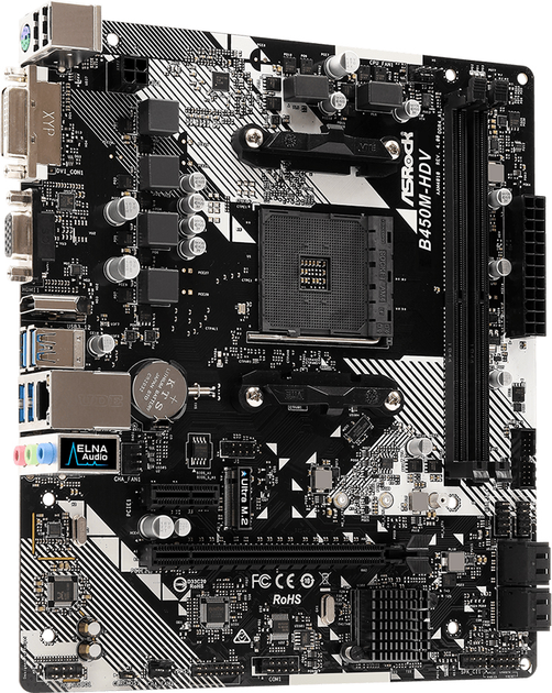 Płyta główna ASRock B450M-HDV R4.0 (sAM4, AMD B450, PCI-Ex16) - obraz 2