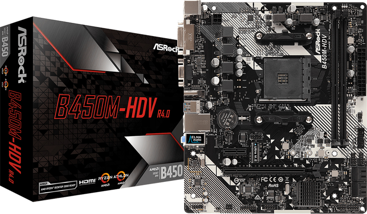 Материнська плата ASRock B450M-HDV R4.0 (sAM4, AMD B450, PCI-Ex16) - зображення 5