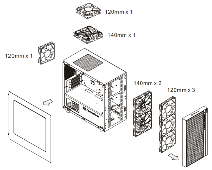 Obudowa Thermaltake Versa H18 Czarna (CA-1J4-00S1WN-00) - obraz 8
