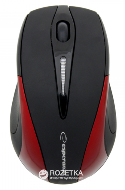 Mysz bezprzewodowa Esperanza EM101R czarno-czerwona - obraz 1