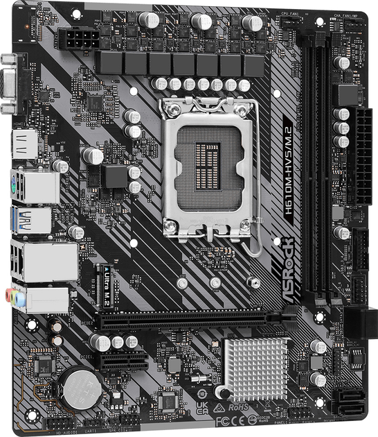 Материнська плата ASRock H610M-HVS/M.2 R2.0 (s1700, Intel H610, PCI-Ex16) - зображення 2